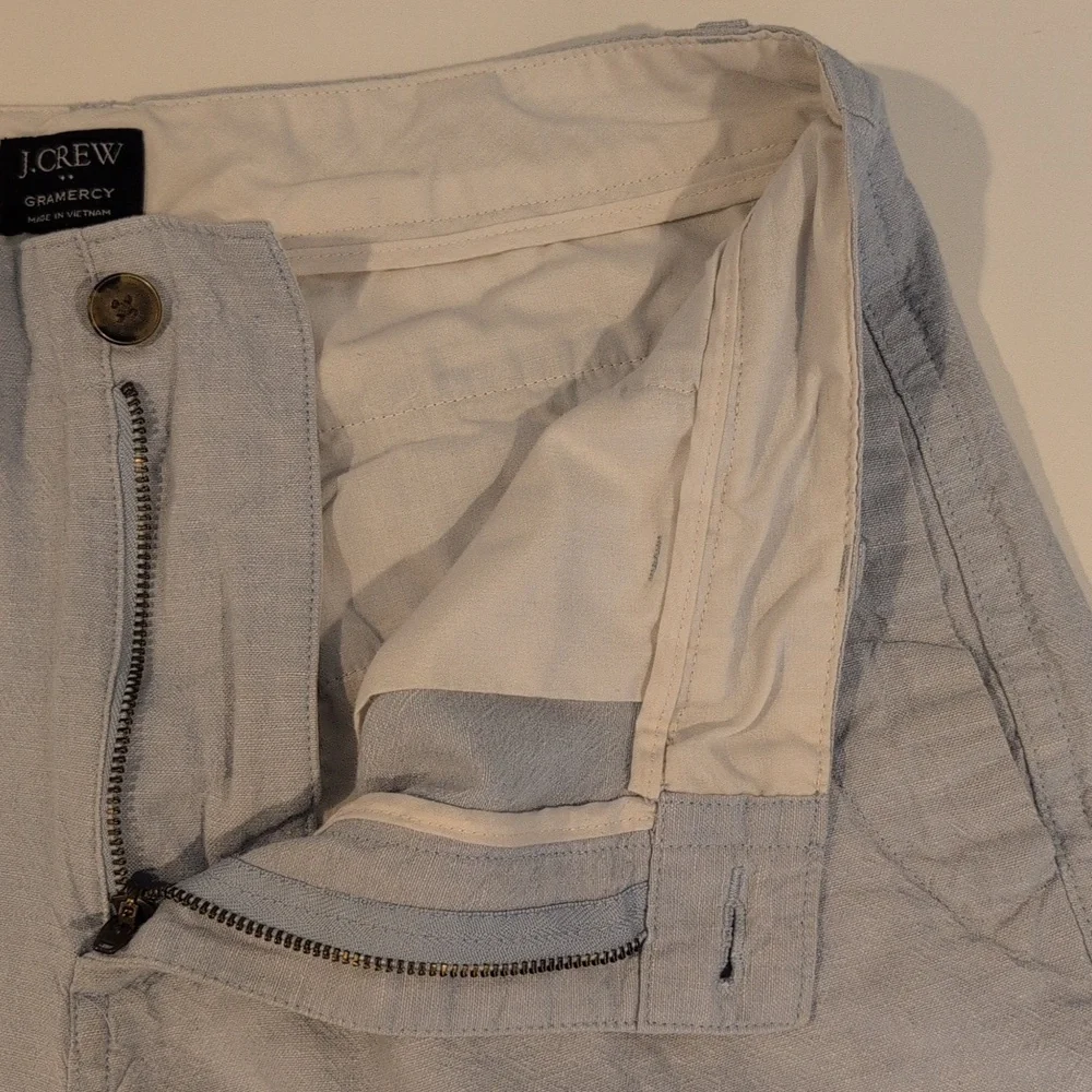 J. Crew Men's 33 x 8 Linen-Cotten Blend Flat Front Gramercy Shorts Style #H5021